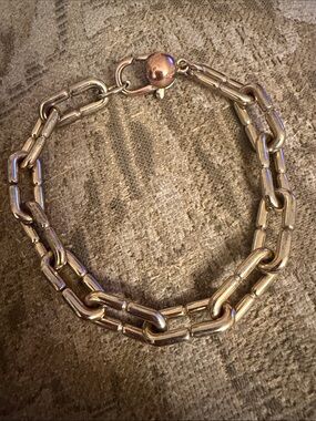 Gold Chain bamboo link Bracelet - Women Jewelry by jenny bird